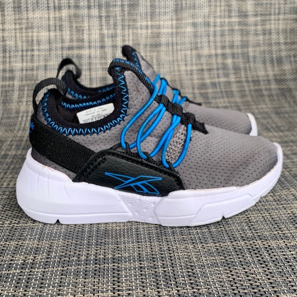 Reebok Kids Slip On Sneakers in Gray and Blue Infant Shoes size 5 - Picture 2 of 11